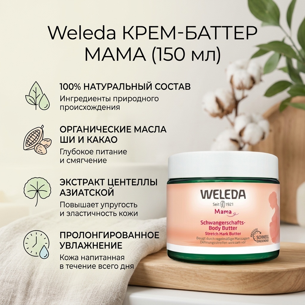 Weleda WELEDA BODY BUTTER 150 ML крем-баттер для тела 150 мл