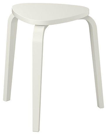 Табурет IKEA Табурет IKEA KYRRE из бука, белый, 45x42x48 см, белый 1 шт.