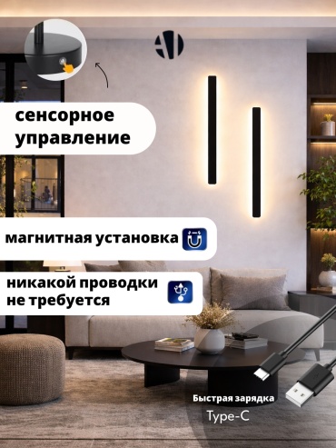 Бра настенный Ayan Light LED, черный