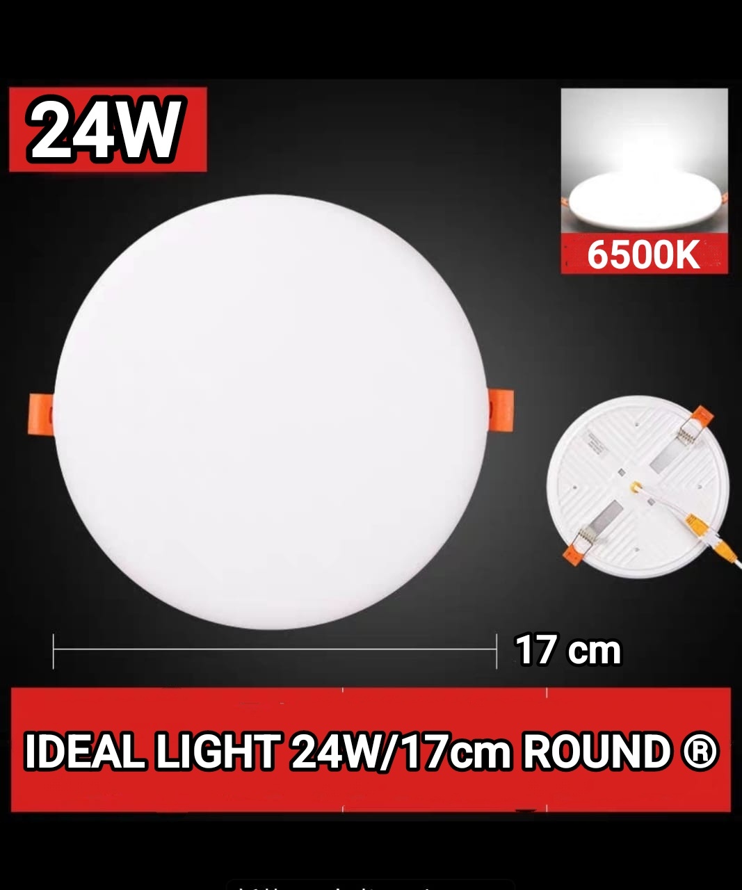 Ideal 24w/17cm Round  LED