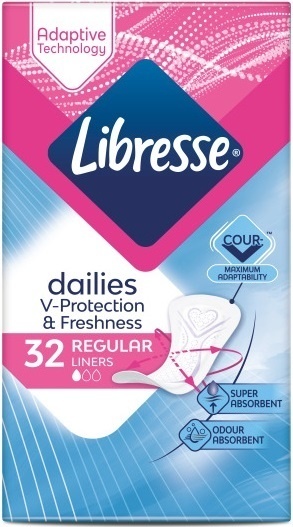 Libresse прокладки ежедневные Regular 32 шт