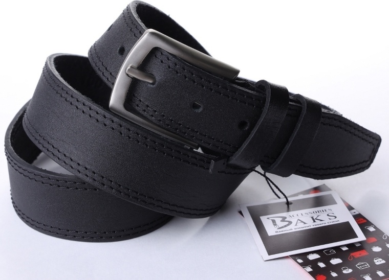 Ремень BAKS ACCESSORIES натуральная кожа 95 см черный