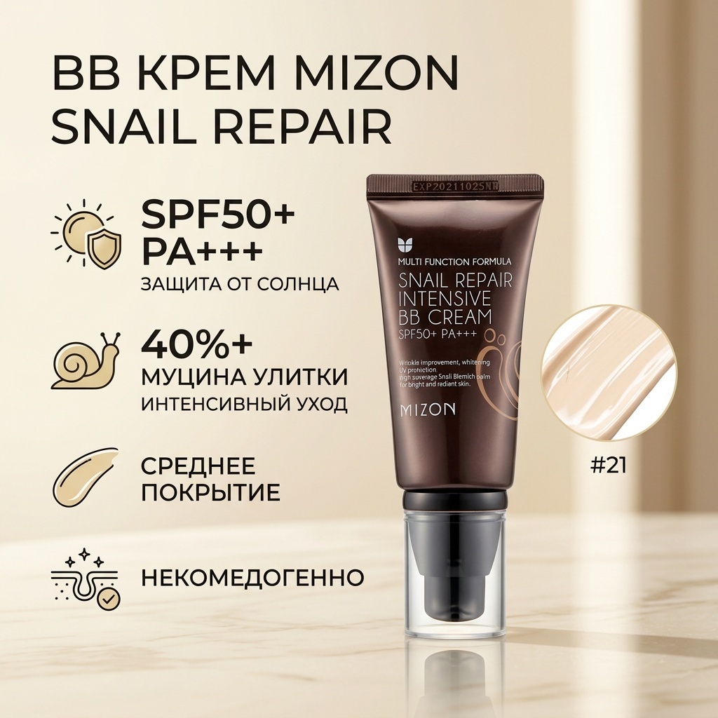 MIZON Snail Repair BB крем 21 50 мл