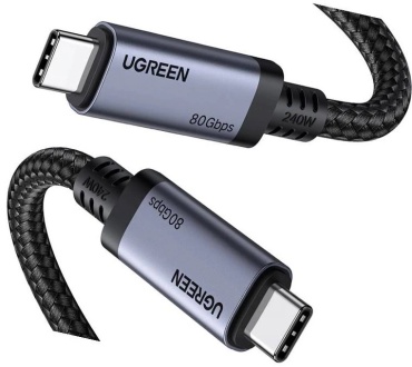 Кабель Ugreen USB 4 Type-C (M), 1 м, L706 (65383) серый