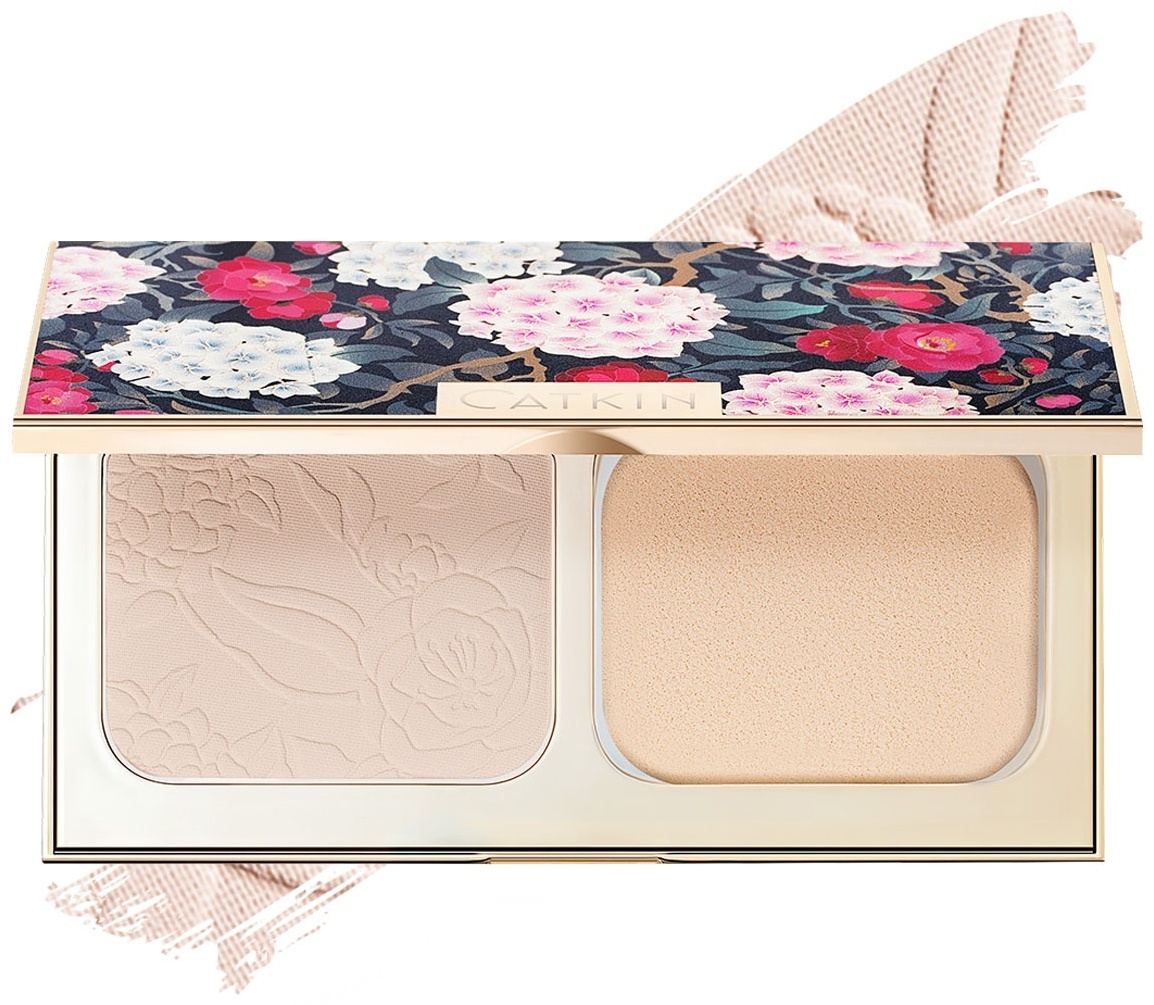 Пудра CATKIN Flower-Like Pressed Powder кремовая C01 Light полупрозрачный