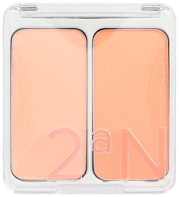 2aN Dual Cheek, 12 апельсиновых хлопьев, 7,4 г румяна 12 Orange Flare