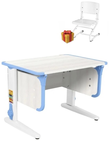 ModiHome Растущий парта СУТ-41 6727 растущая парта, 75x55x53 см, белый, голубой