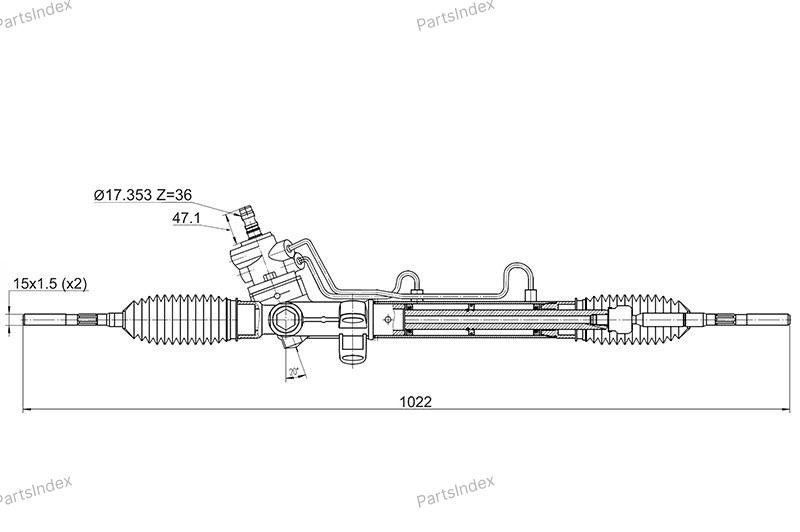 Рулевая рейка SAT электрическая ST4425020580 левый руль