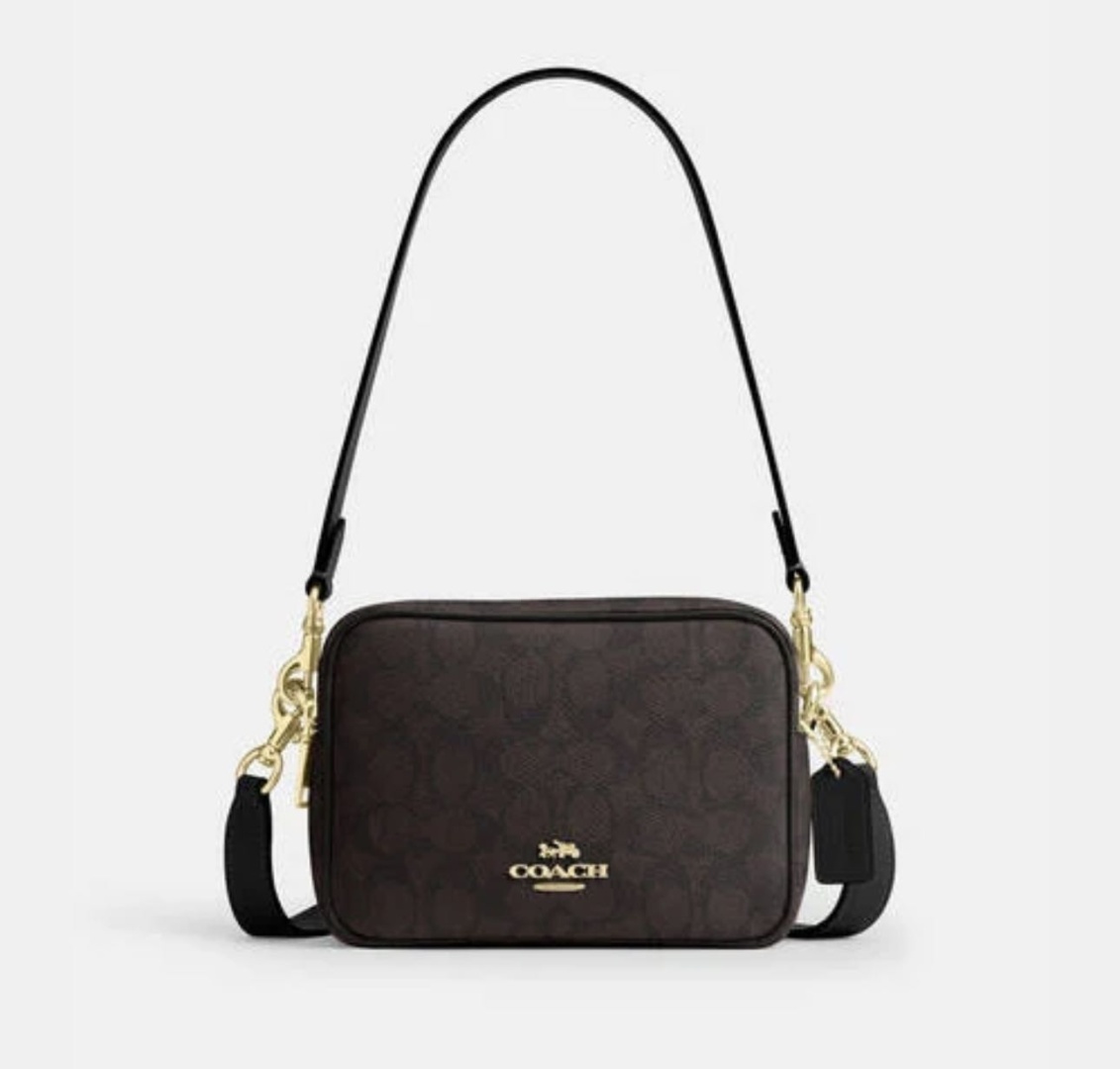 Сумка кросс-боди Coach натуральная кожа коричневый