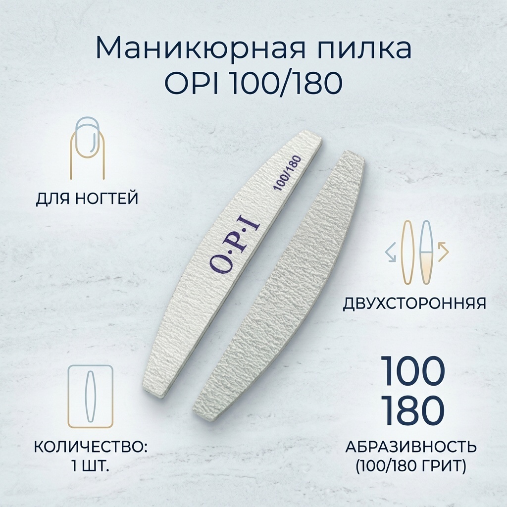 OPI маникюрная пилка 100/180 1 шт