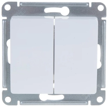 Выключатель клавишный Systeme electric GLOSSA GSL000151, белый