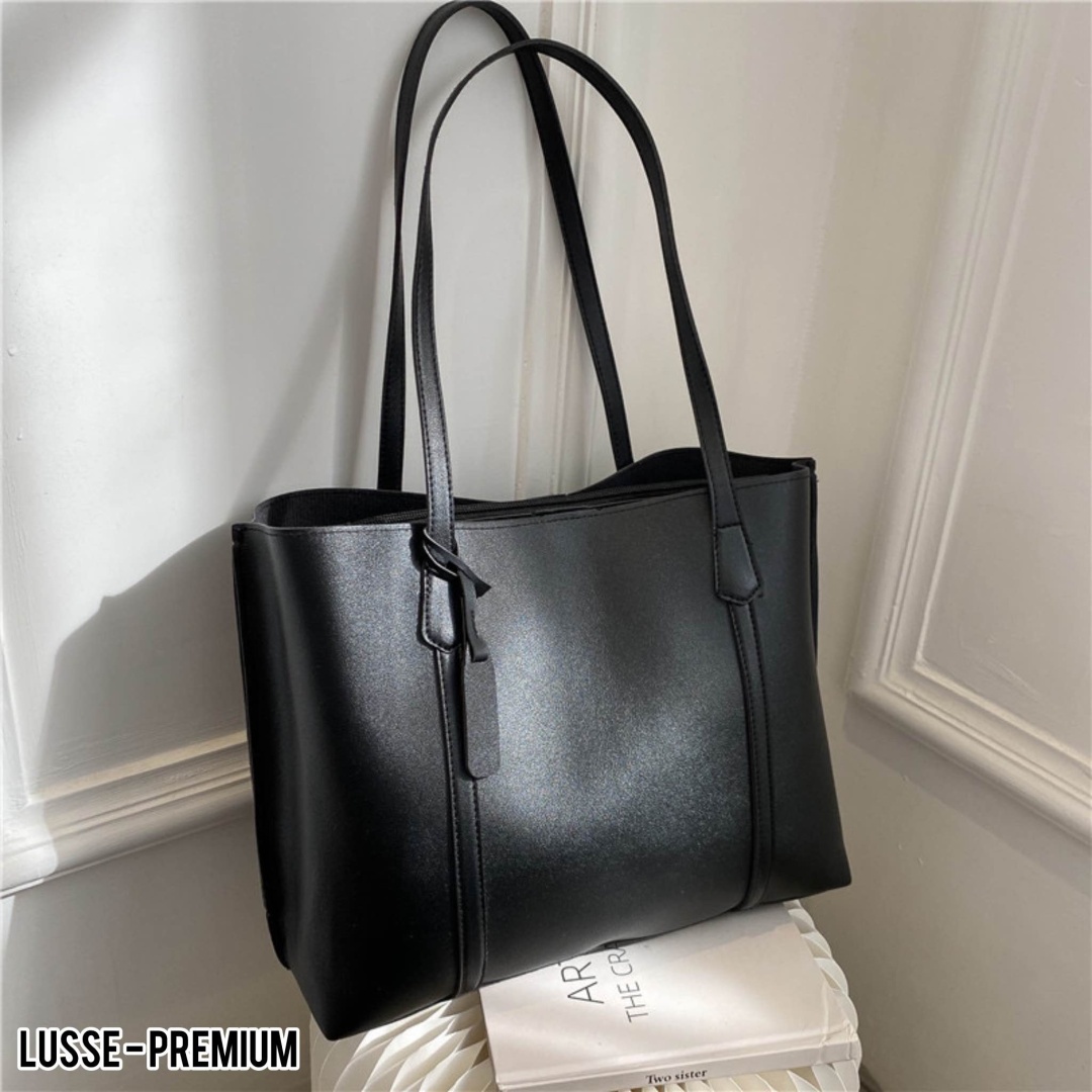 Сумка шоппер Lusse экокожа черный