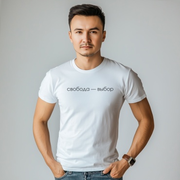 Футболка QSPARK «свобода — выбор» белый