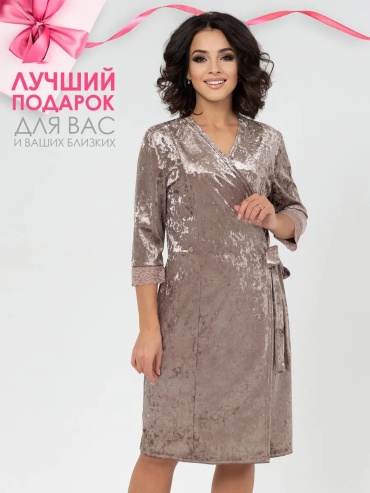 Бархатный халат мультиколор