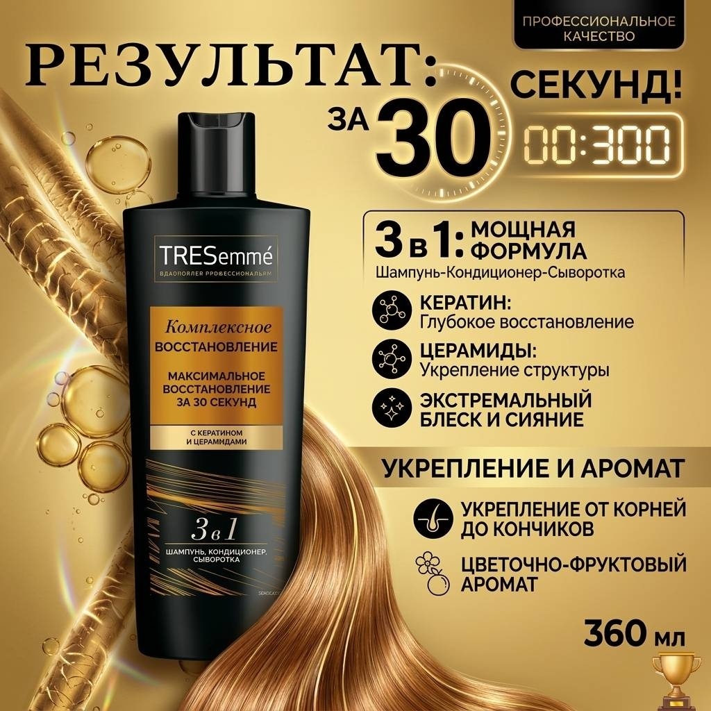 ТРЕСемме Комплексное восстановление шампунь 360 мл