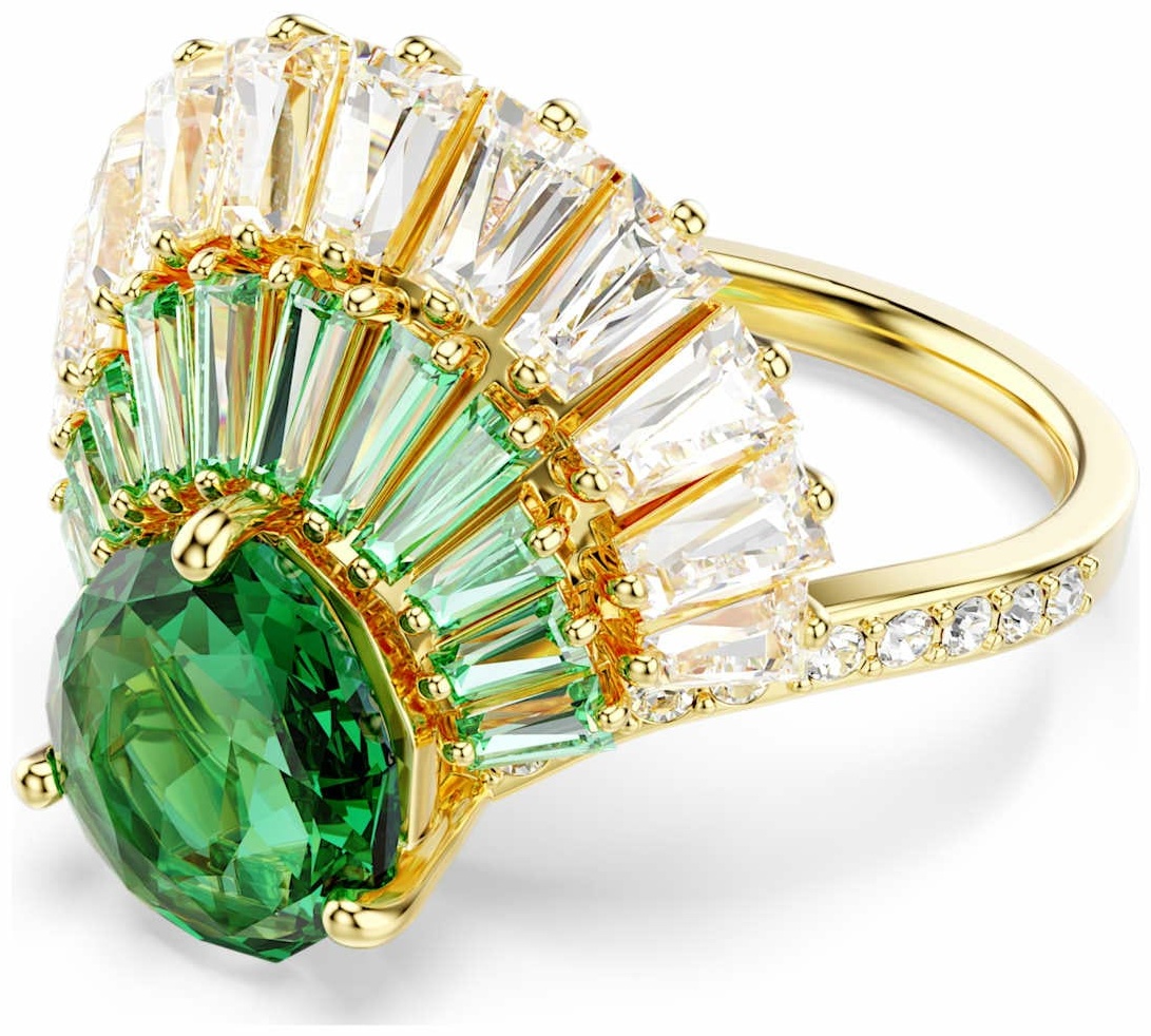 Кольцо Swarovski 5721614 размер 18 бижутерный сплав, кристаллы Swarovski, золотистый
