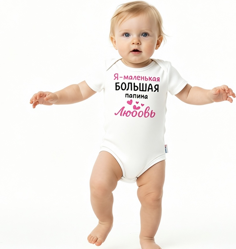 Боди KidsLab белый, розовый