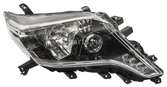 Фара Toyota Land Cruiser Prado (J150) 13-17 (Справа/ LED/Галоген/ ДХО/ С электрокорректором)
