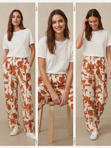 Брюки Elle Silk коричневый