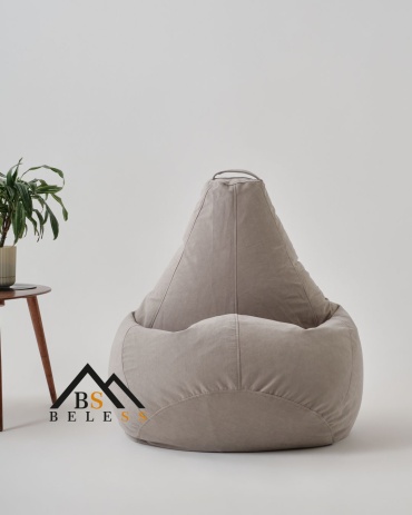 Кресло-мешок Beless XL/130X90LUX , чехол велюр, светло серый