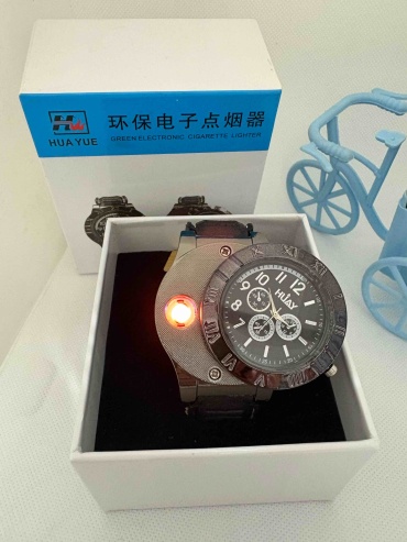 Hua Yue электронная зажигалка Lux watch, ABS пластик, металлический сплав