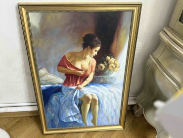 Картина Девушка в раме 70x102 см