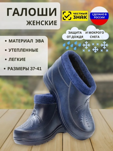 Резиновые сапоги синий