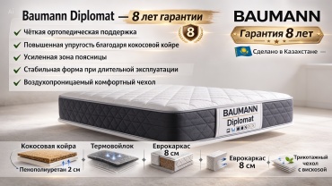 Матрас Baumann DIPLOMAT PRO, 80x200x25 см