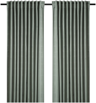 Портьеры IKEA 145x300 см 2 шт, полиэстер, зеленый