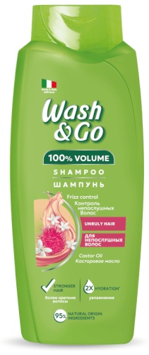 Wash&Go с касторовым маслом (для непослушных волос) шампунь 700 мл