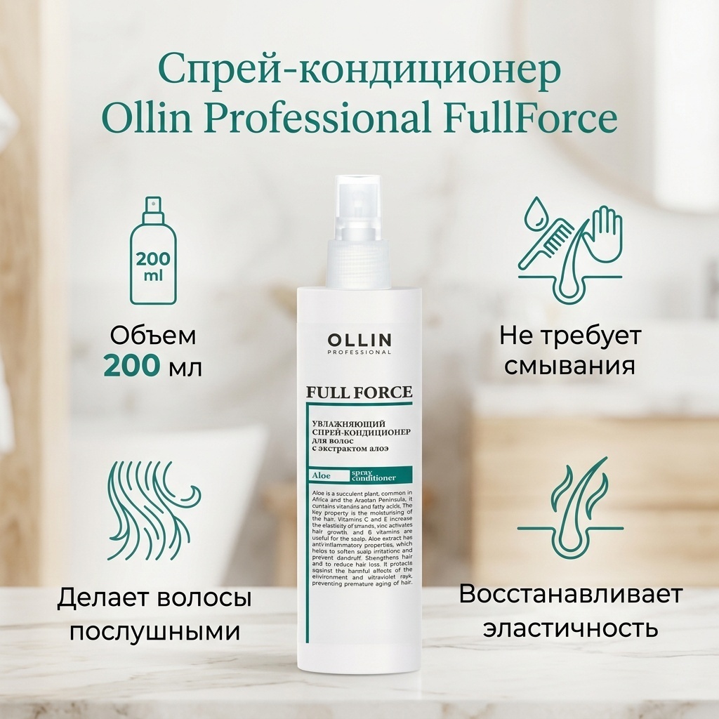Ollin Professional FullForce спрей-кондиционер 200 мл