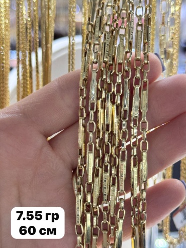 Italian Gold AlmazNI-Gold длина 60 см, вес 7.55 г золото, плетение якорное