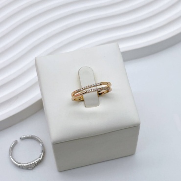 Кольцо Xuping Jewelry 194429352 размер регулируемый титан, пластик, золотистый