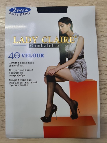Гольфы LADY CLAIRE Lady claire gambaletto velour 40 den Nero черный One size