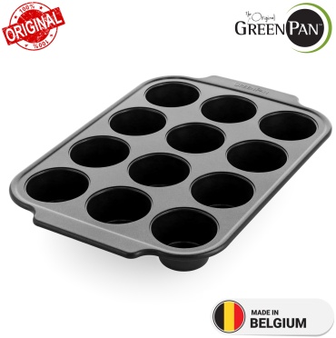 GREENPAN форма Ceramic Muffin Pan, сталь