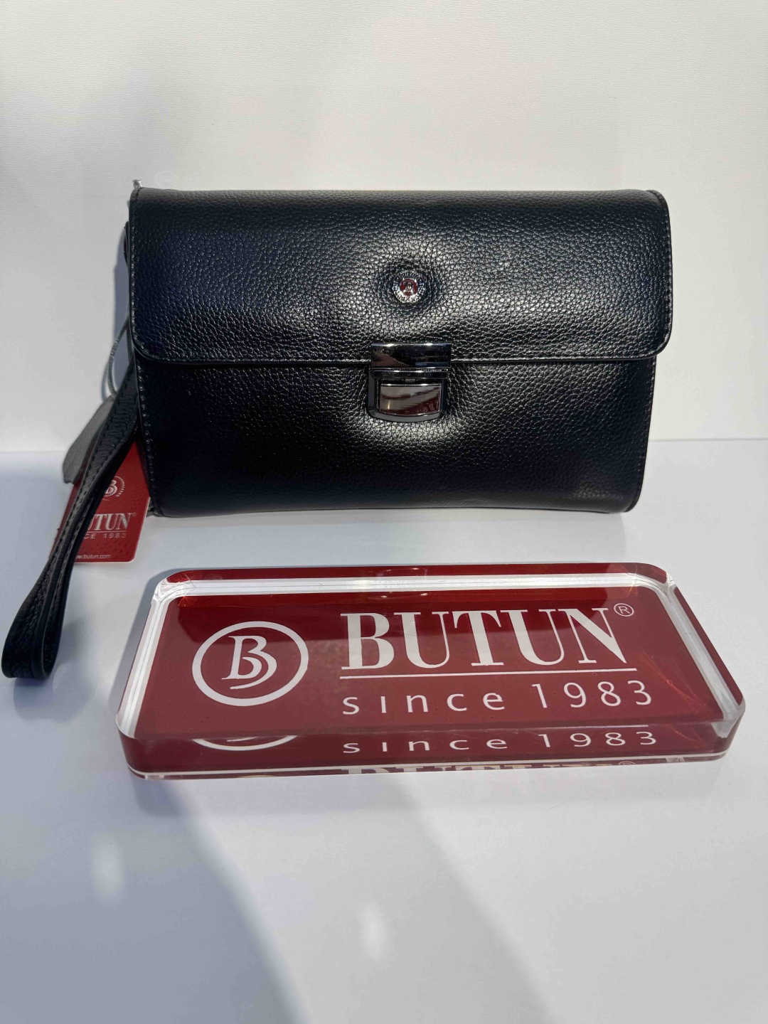 Клатч BUTUN натуральная кожа черный