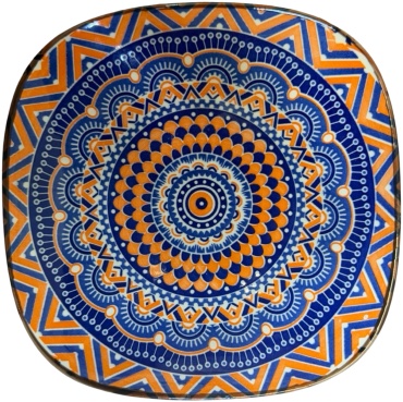 Обеденная тарелка ОЛИМПИК 20x20 см, 1 шт, фарфор