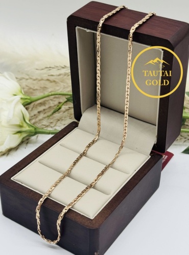 TauTai Цепь TauTai цепь_бронница-0007 длина 60 см, вес 13.8 г золото, плетение якорное