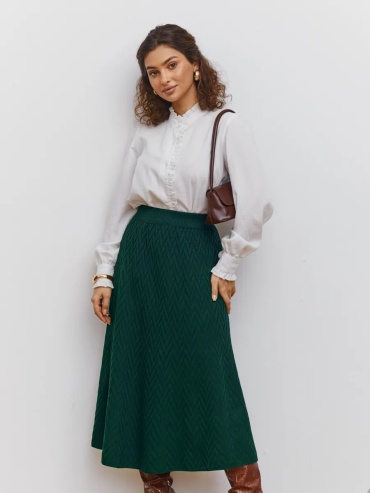 Прямая юбка MIO stile зеленый