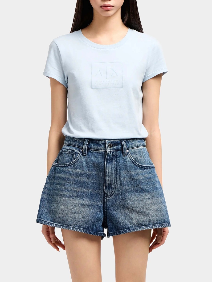 Джинсовые шорты Armani Exchange темно-синий