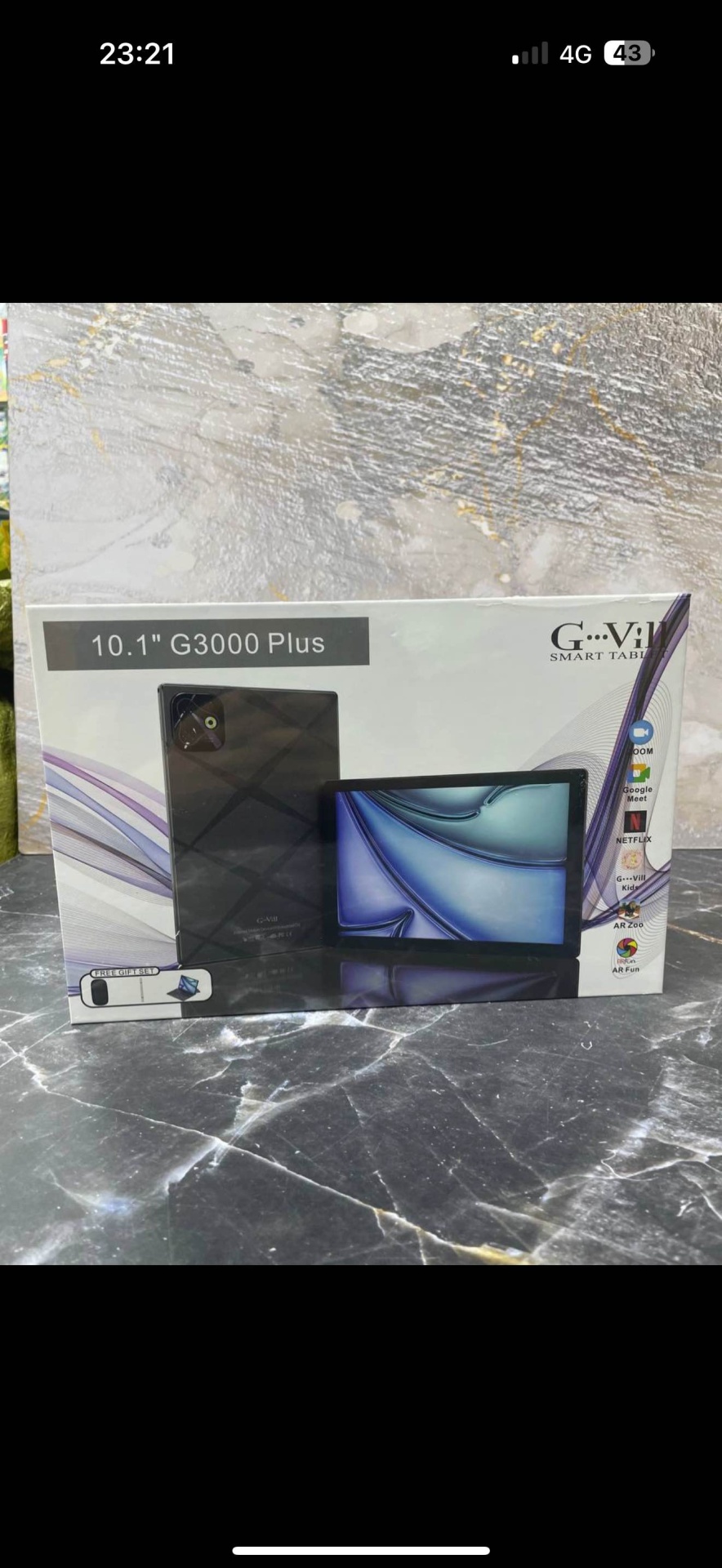 Планшет Планшет G-VILL G3000 10.1 диюм 16 Гб/512 Гб черный 10.1 дюйм 16 Гб/512 Гб черный