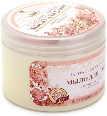 Мягкое мыло банное Рецепты бабушки Агафьи Цветочнное мыло Агафьи Цветочный 500 г