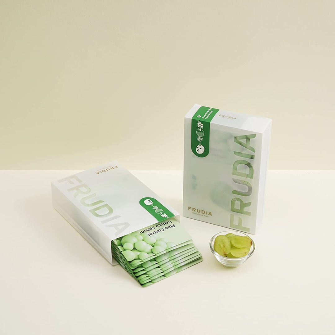 Маска для лица FRUDIA тканевая Green Grape Pore Control 10 шт