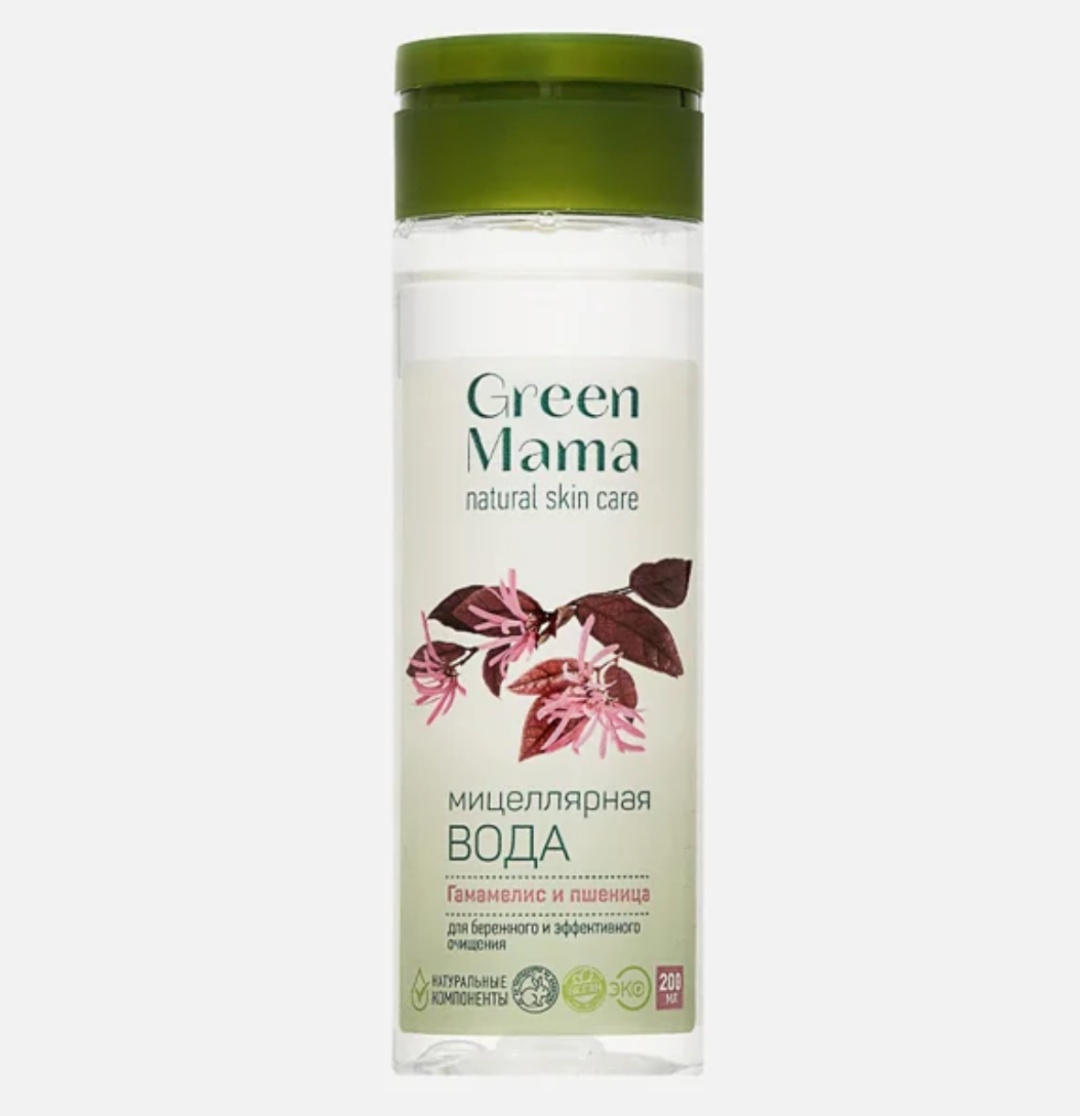 Green Mama для бережного и эффективного очищения мицеллярная вода 200 мл