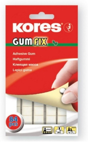 Клейкие пластины Kores 31600, ширина 10 мм, 84 шт, белый