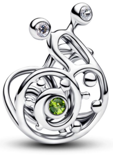 Шарм PANDORA «Улитка» 794557C01 вес 0.66 г серебро, кристалл, цирконий