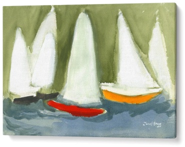 Картина интерьерная на холсте «Modern Sailboats seascape abstract » на подрамнике Araystudio.kz 90x60 см
