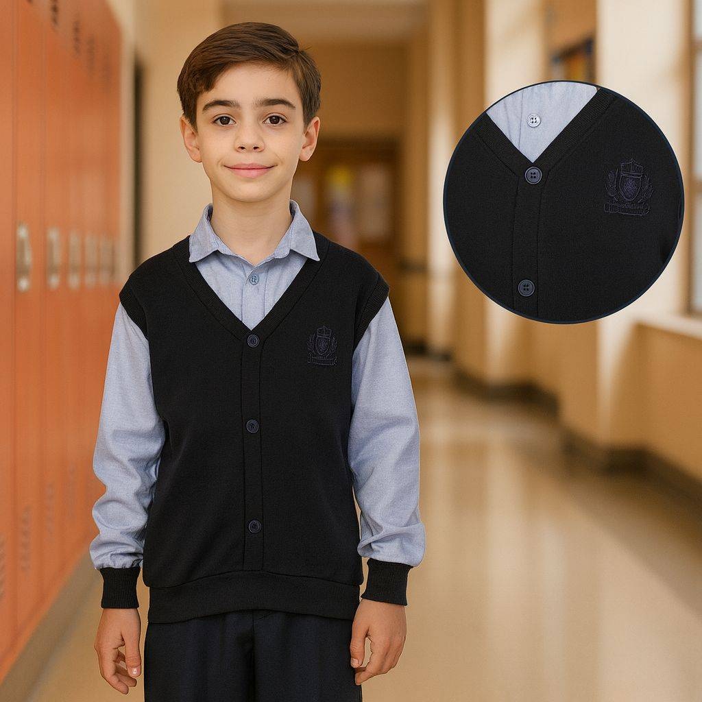 Школьный жилет Atabay kids черный, синий