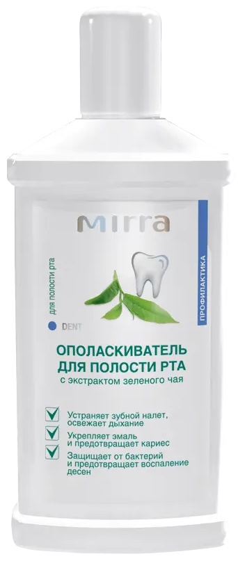Mirra Mirra DENT освежитель полости рта зеленый чай 250 мл