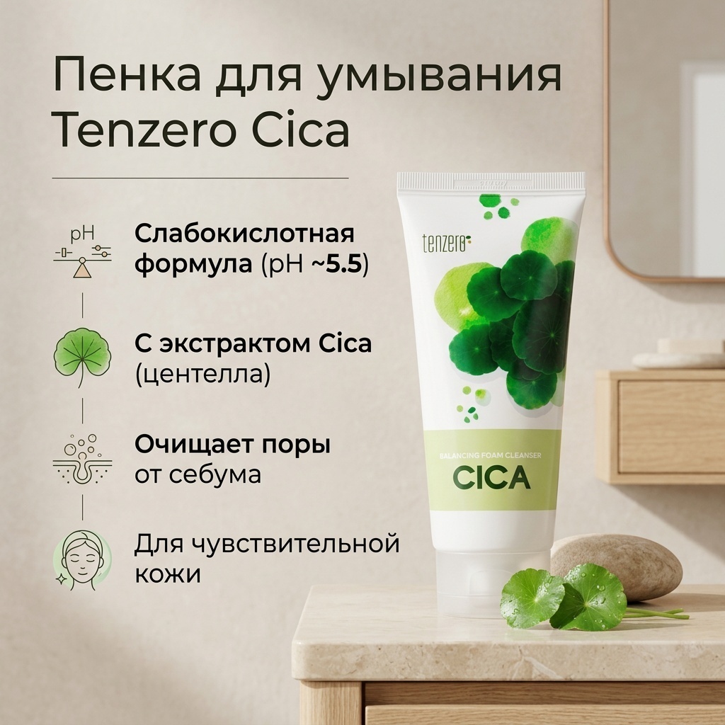 Tenzero Cica пенка 100 мл